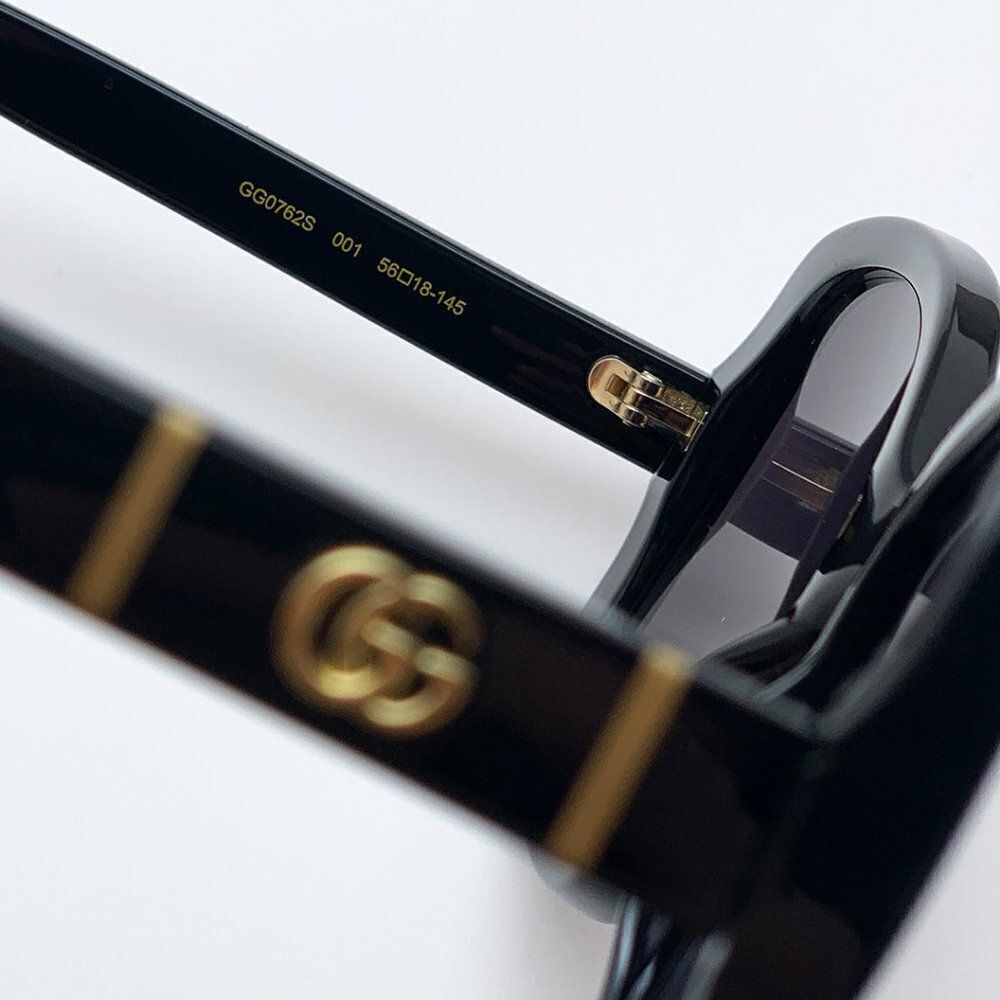 Brand NEW Gucci GG0762S 001 Black Gray Gradient Square Women Sunglasses - Picture 10 of 13
